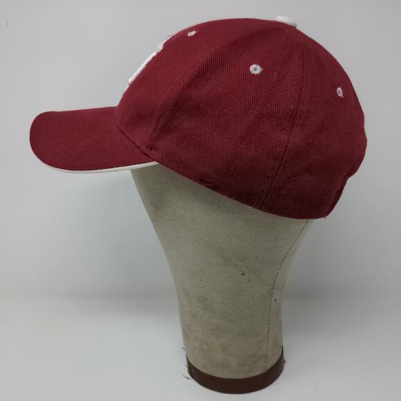 Steve & Barry's IU Indiana Hoosiers Strapback Hat Embroidered Logo Red OSFA - Picture 5 of 12
